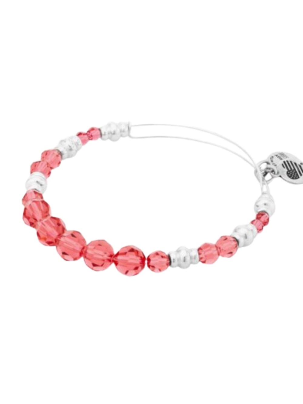 Alex and Ani Rouge Swarovski Beaded Bangle - Silver